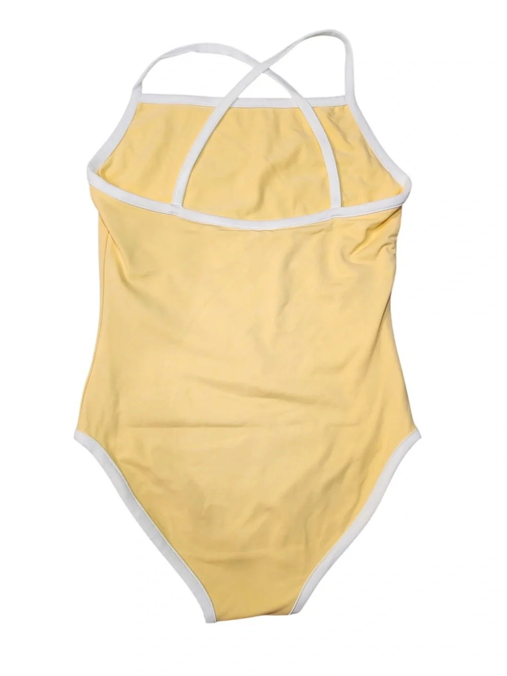 The Sunday Collective Girls Yellow One-Piece Swimsuit Classic Preppy Sustainable